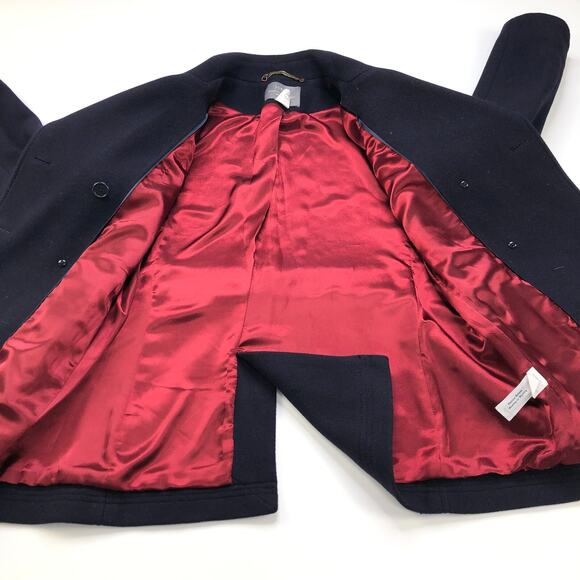 J. Crew 10 Stadium Cloth Nello Gori Wool Double Breasted Gold Button Jacket - Picture 13 of 16